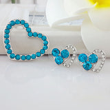 Crystal Full Of Rhinestone Heart Shape Pendant Necklace