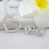 Crystal Full Of Rhinestone Heart Shape Pendant Necklace