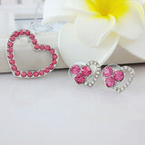 Crystal Full Of Rhinestone Heart Shape Pendant Necklace