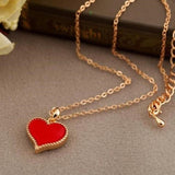 color heart pendant necklace