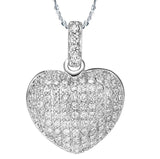 full crystal heart jewelry set for women