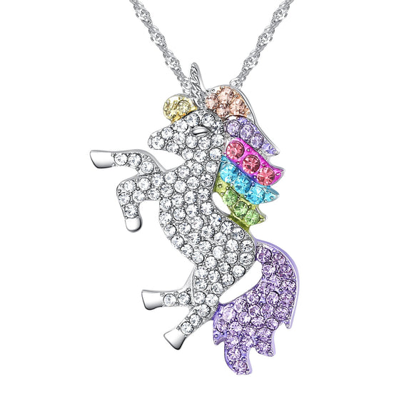 Cute Crystal Unicorn Necklace
