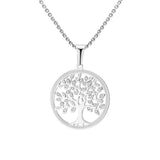 Stainless steel Statement Wishing Tree Of Life Pendant Necklace