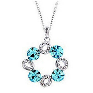 Lucky Ball Crystal Ferris  Pendant Necklaces